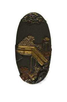 Image for Kashira with Bridge and Maple Trees