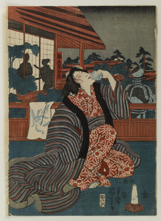 Image for Figure Drinking on a Tavern Terrace at Night