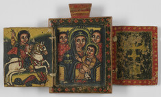 Image for Double-Sided Pendant with the Virgin and Child with Saint George and the Kwer'atä Reesu with Täklä Haymanot and donor