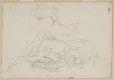 Image for Sketch of a Stag Hunt and Seated Deer