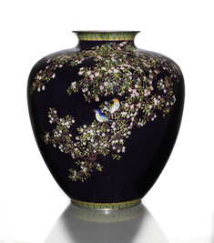 Image for Vase with Flowering Cherry and Birds