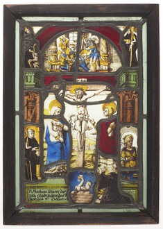 Image for Crucifixion scene with kneeling monk