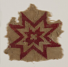 Image for Fragment with embroidered concentric eight-pointed stars