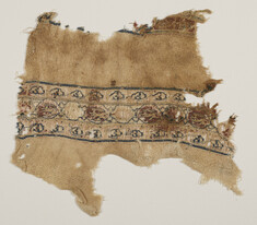 Image for Tiraz fragment with decorative band and hare motifs