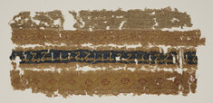 Image for Tiraz fragment with decorative bands of stylized motifs and inscriptions