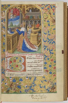 Image for 2 miniats;canon tables;marg.drolleries;