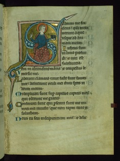 Image for Leaf from Psalter: Initial S with Seated Apostle