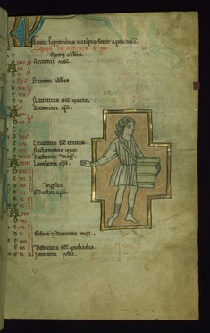 Image for Leaf from the Touke Psalter: September Calendar, Man Sowing