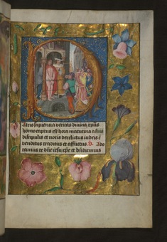 Image for Leaf from Aussem Hours: Hours of the Cross, Pontius Pilate Presents the Scourged Christ to the Crowd
