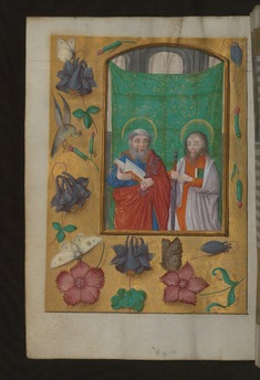 Image for Leaf from Aussem Horus: Prayer to Saint Peter, Saints Peter and Paul with Marginal Flowers and Insects
