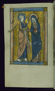 Image for Leaf from Psalter: Annunciation