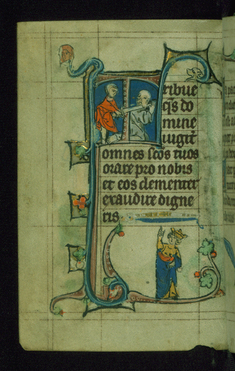 Image for Leaf from Book of Hours: Lauds from Hours of the Virgin, Initial T with Paul Being Beheaded