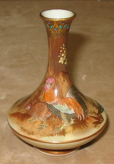 Vase Depicting a Cockerel and Hen
