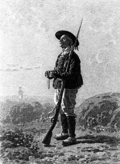 Soldier Standing in Prayer