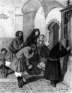 Russian Peasants Praying Before an Icon