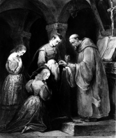 Aged Man Receiving Communion