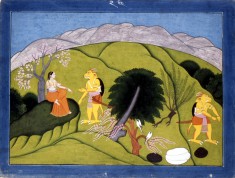 Devi with Shumbha's Messenger