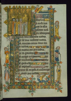 Three Clerics Singing Before a Lectern
