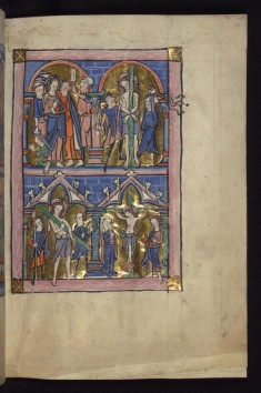 Above: Betrayal/Flagellation; Below: Carrying the Cross/Crucifixion
