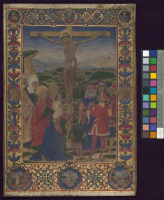 Leaf from Missal with Crucifixion