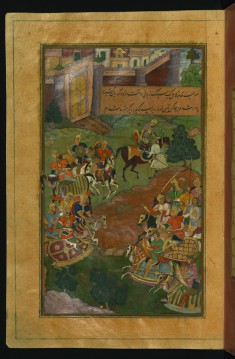 Sultan Muhammad Vays Offering Babur a Healthy Horse
