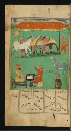 A Woodcutter’s Miserable Donkey who Envies the King’s Horses, Fed with Delicious Grain