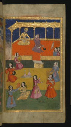 A Court Scene with Musicians and Dancers