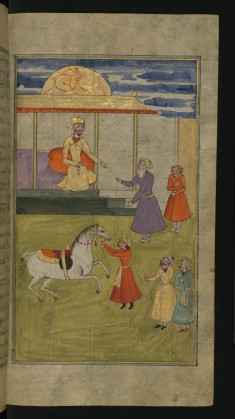 A King Gives a Purse of Gold to One of his Servants