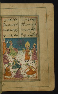 Joseph Brings Zulaykha a Golden Water Jar to Wash Her Hands
