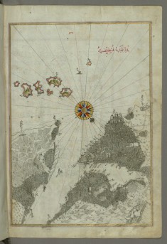 Map of the City of Istanbul, from Book on Navigation by Piri Reis