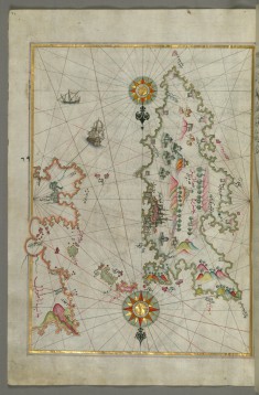 Detailed Map of Sakiz Island with its Fortress and Other Topographical Features
