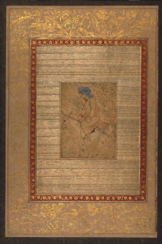 Single Leaf of a Man on a Donkey