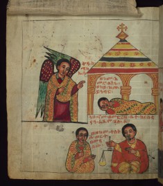 The Archangel admonishing the idle man