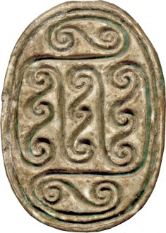 Scarab with Geometric Spirals