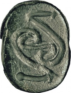Scarab with Spiral Scrolls