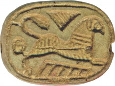 Plaque with Sphinx and Duck