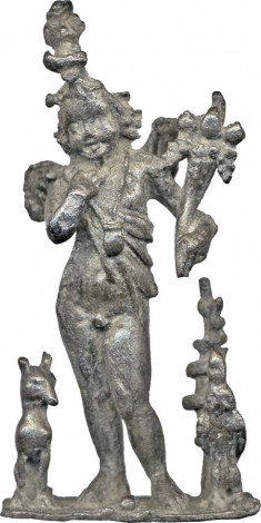 Harpocrates-Eros with Falcon, Jackal, Falcon and Serpent