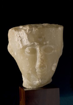 Head of a Smiling Person with a Triangular Face