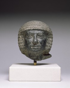 Man's Head with Curled Wig