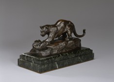 Panther Surprising a Civet Cat (first version)