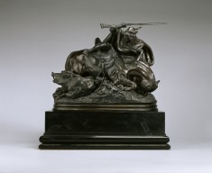 Arab Horseman Killing a Boar