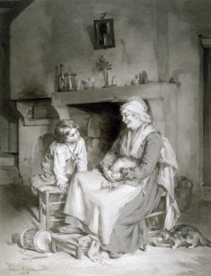 Interior with Old Woman and Boy