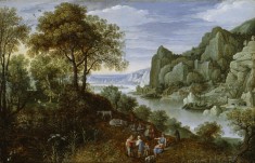 River Landscape with Mining