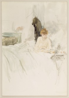 Girl Reading in Bed