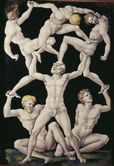 Plaque with Acrobats