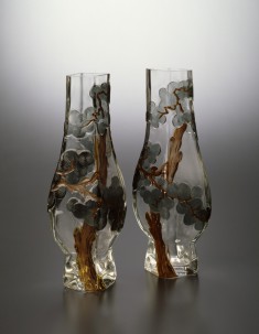Pair of Pine Tree Vases