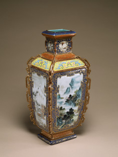 One of a Pair of Vases with Landscapes of the Four Seasons