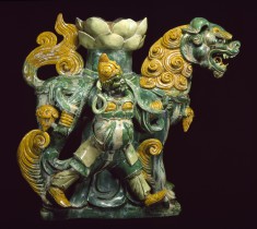 Lion Pedestal with Attendant