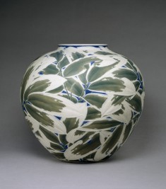Vase with Low-Relief Decoration of Bamboo Leaves