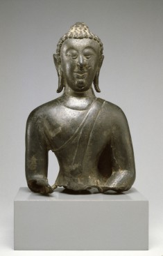 Head and Upper Body of a Seated Buddha in "Maravijaya"